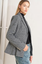 City Checkline Wool-Blend Plaid Jacket