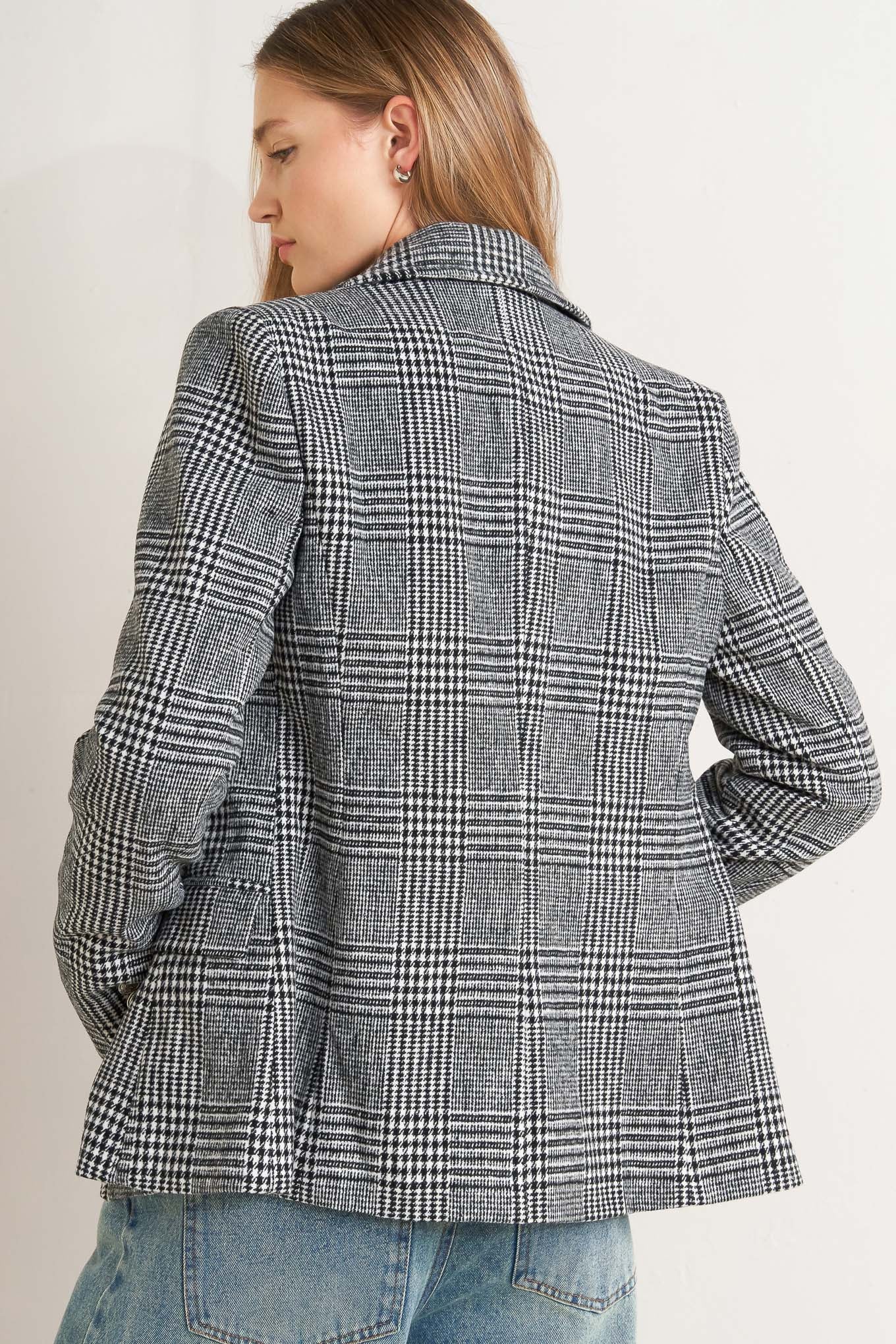 CITY CHECKLINE WOOLEN WOVEN JACKET