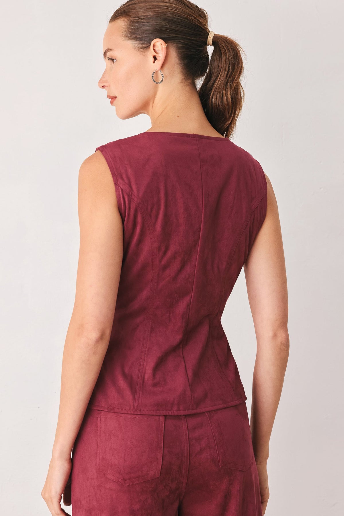 Midnight Mesa Style Faux Suede Vest