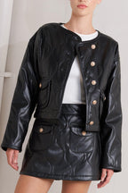 Mot Chic Faux Leather Jacket