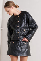 Mot Chic Faux Leather Jacket