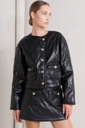 MOTO CHIC FAUX LEATHER JACKET