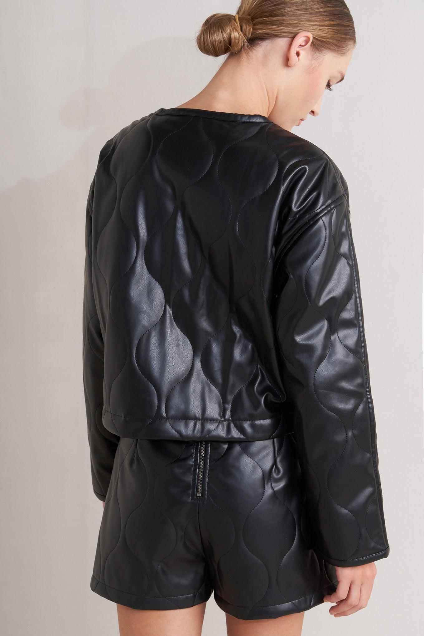 Mot Chic Faux Leather Jacket