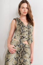 GLAM VENOM FAUX LEATHER VEST