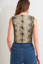 GLAM VENOM FAUX LEATHER VEST