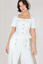 MINIMAL PRESTIGE WOVEN TOP