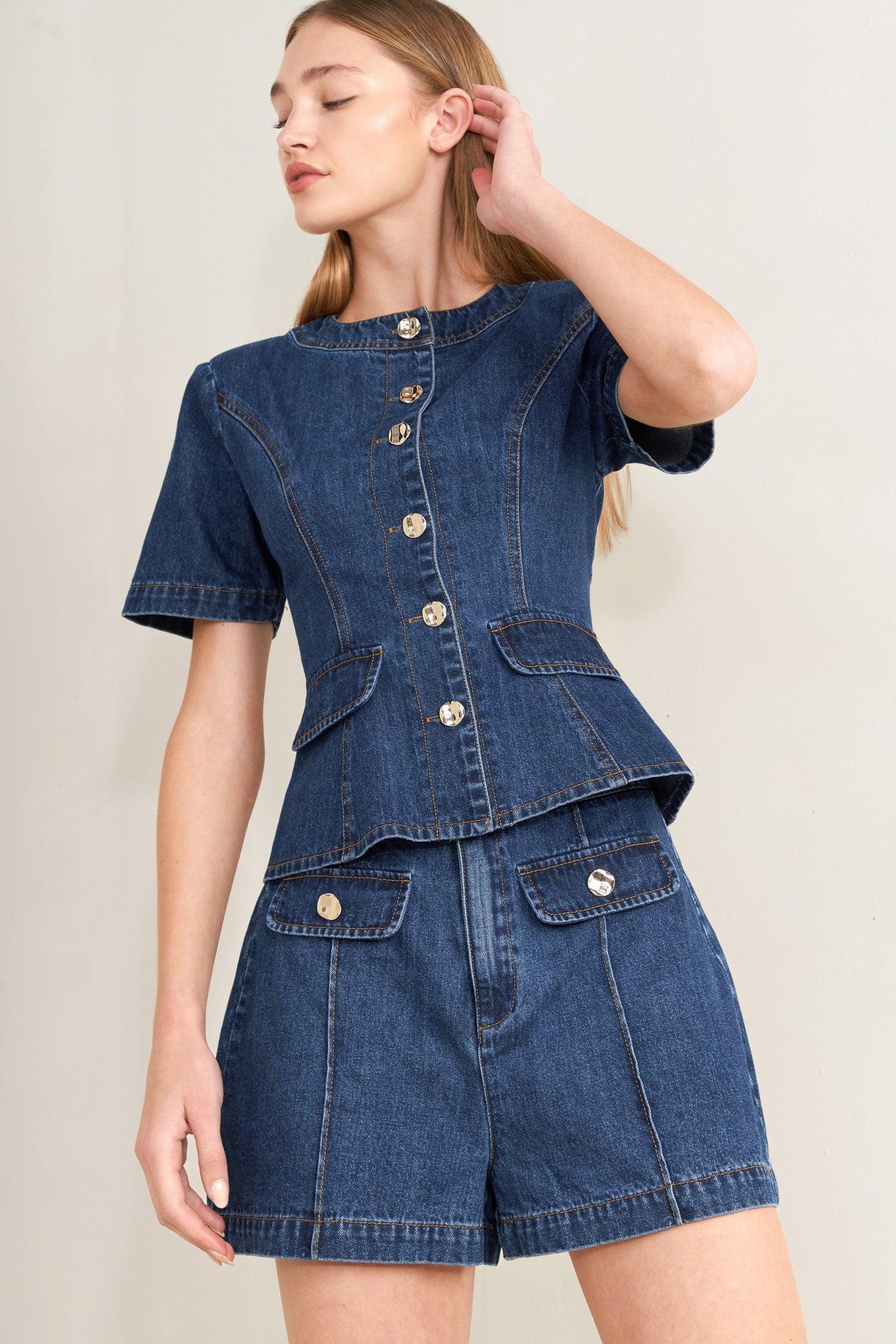 Forever Stylish Denim Top