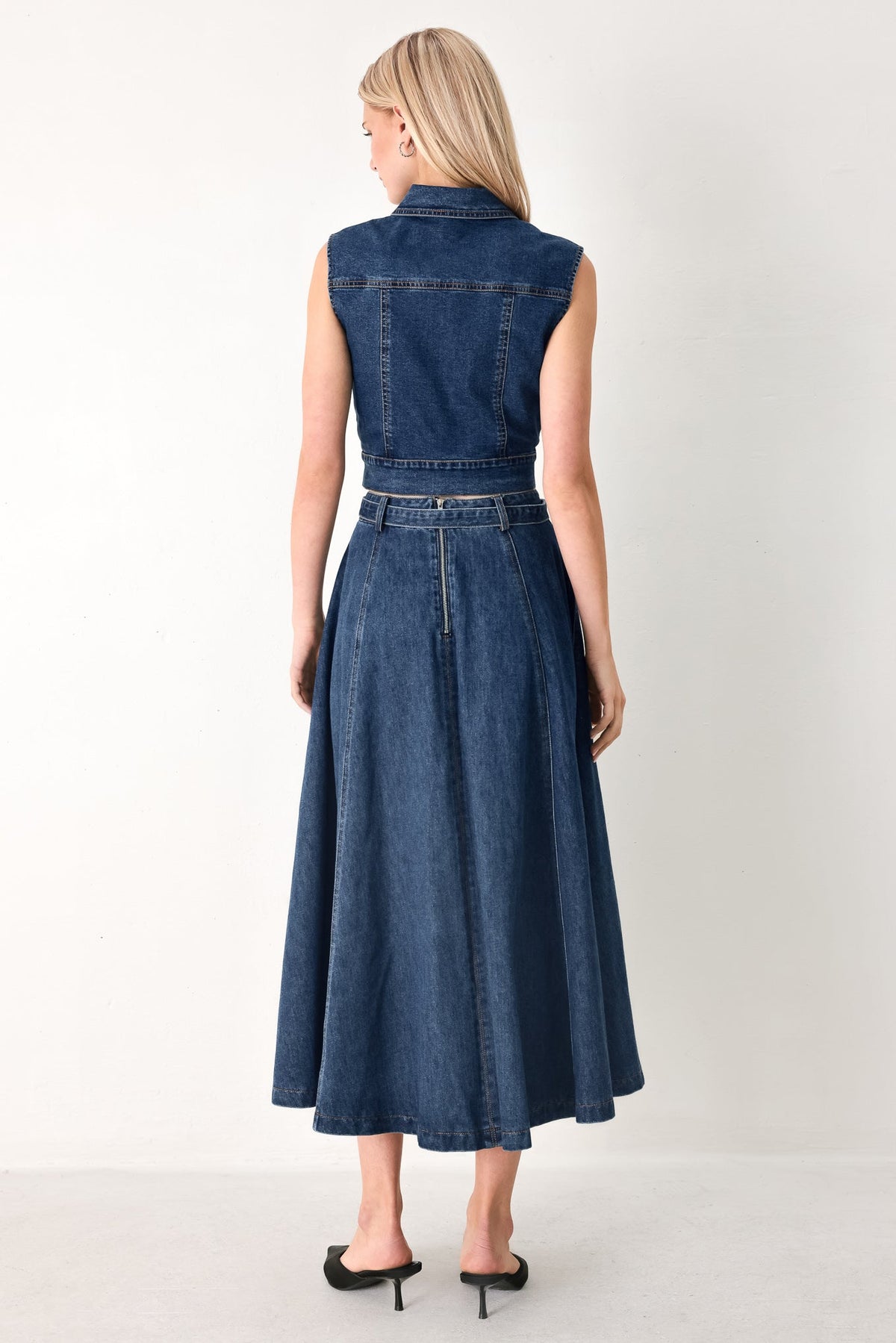 Sweet Talker Denim Crop Vest