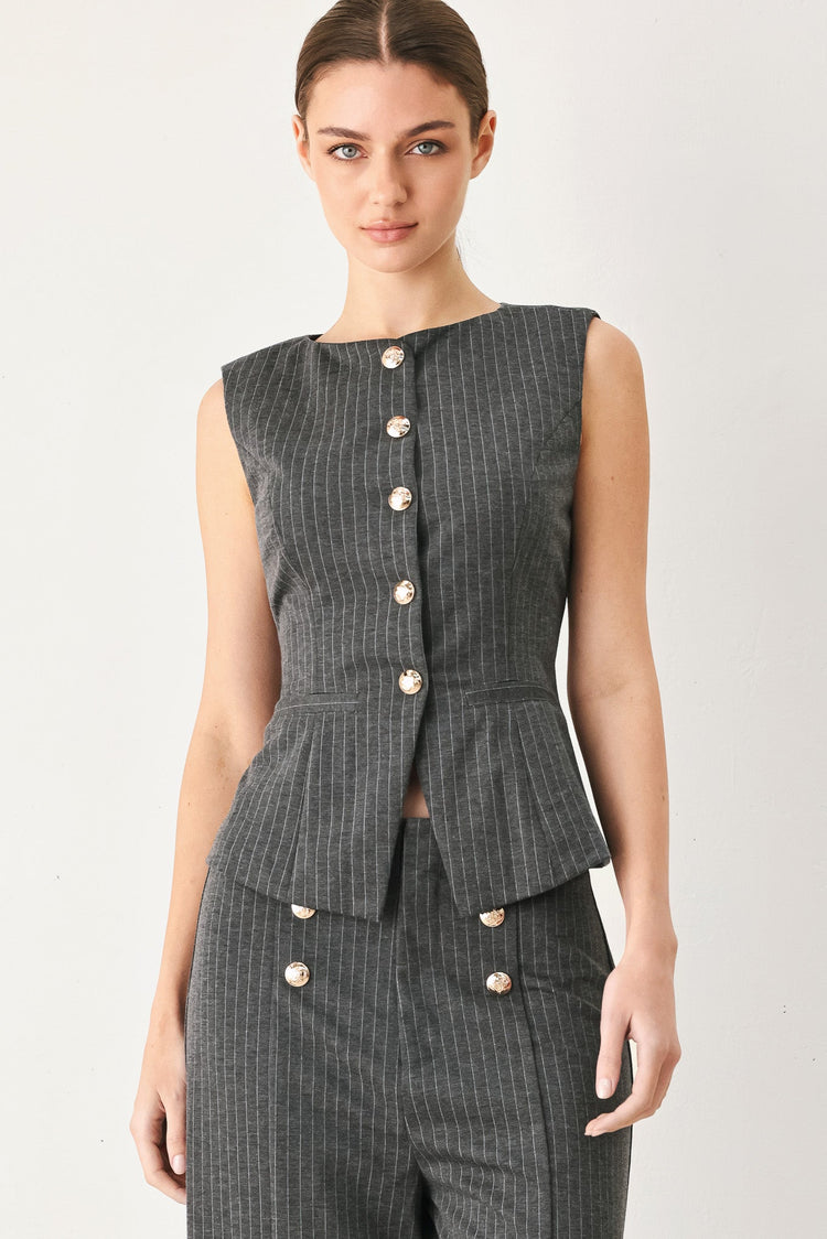Modern Pinstripe Vest