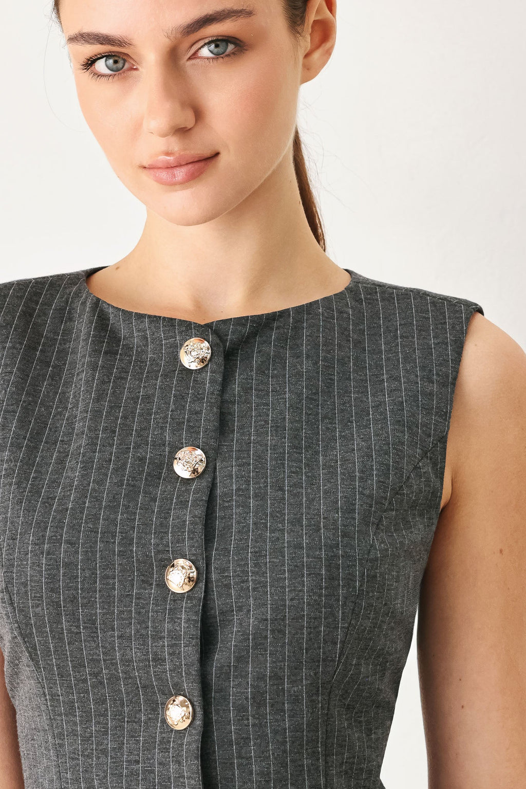 Modern Pinstripe Vest