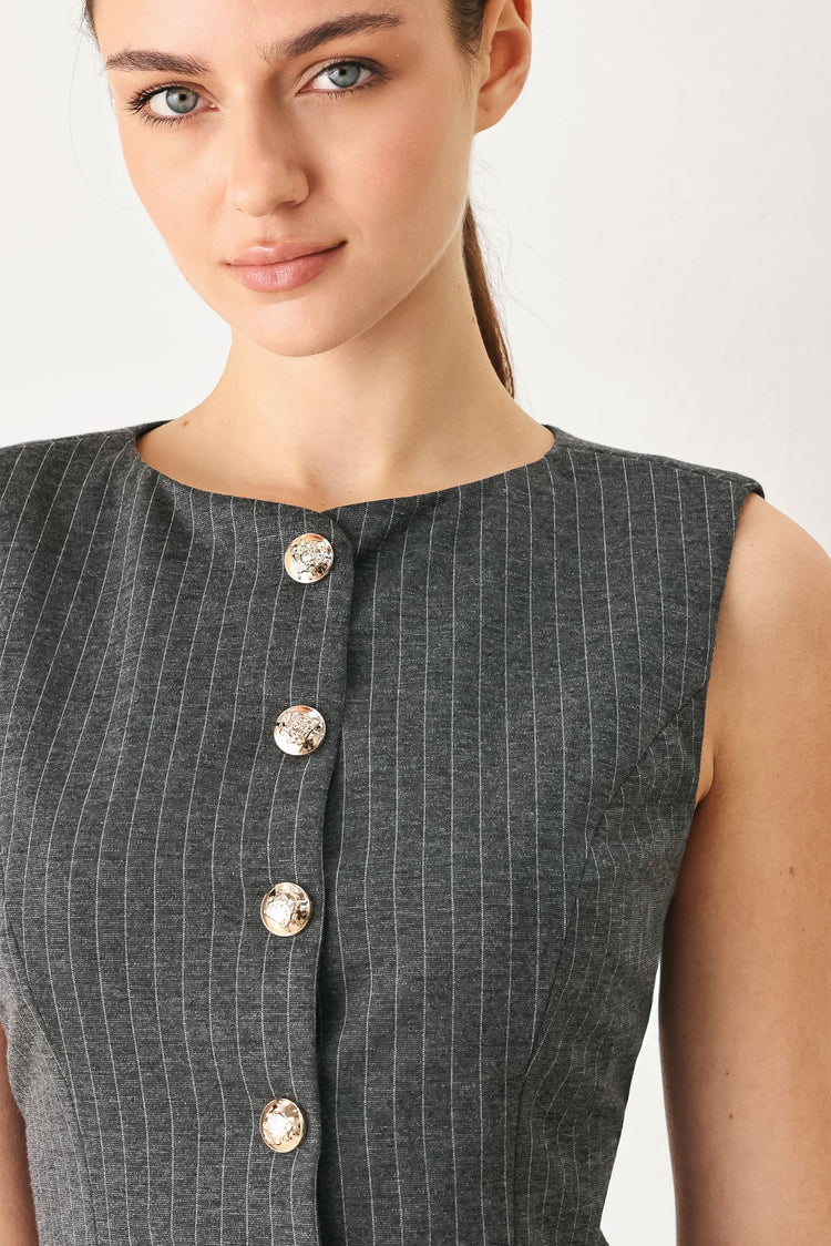 Modern Pinstripe Vest