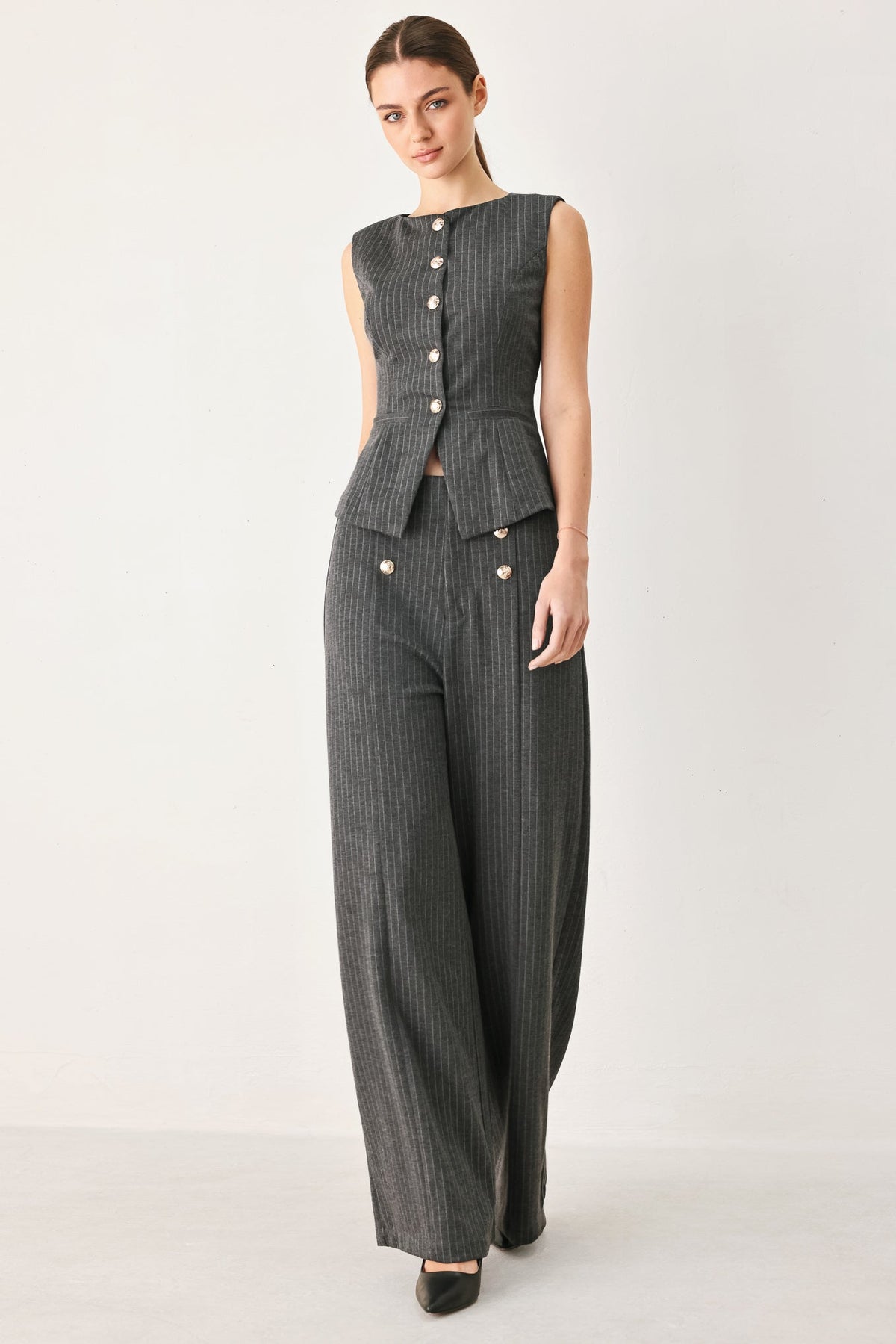 Modern Pinstripe Vest