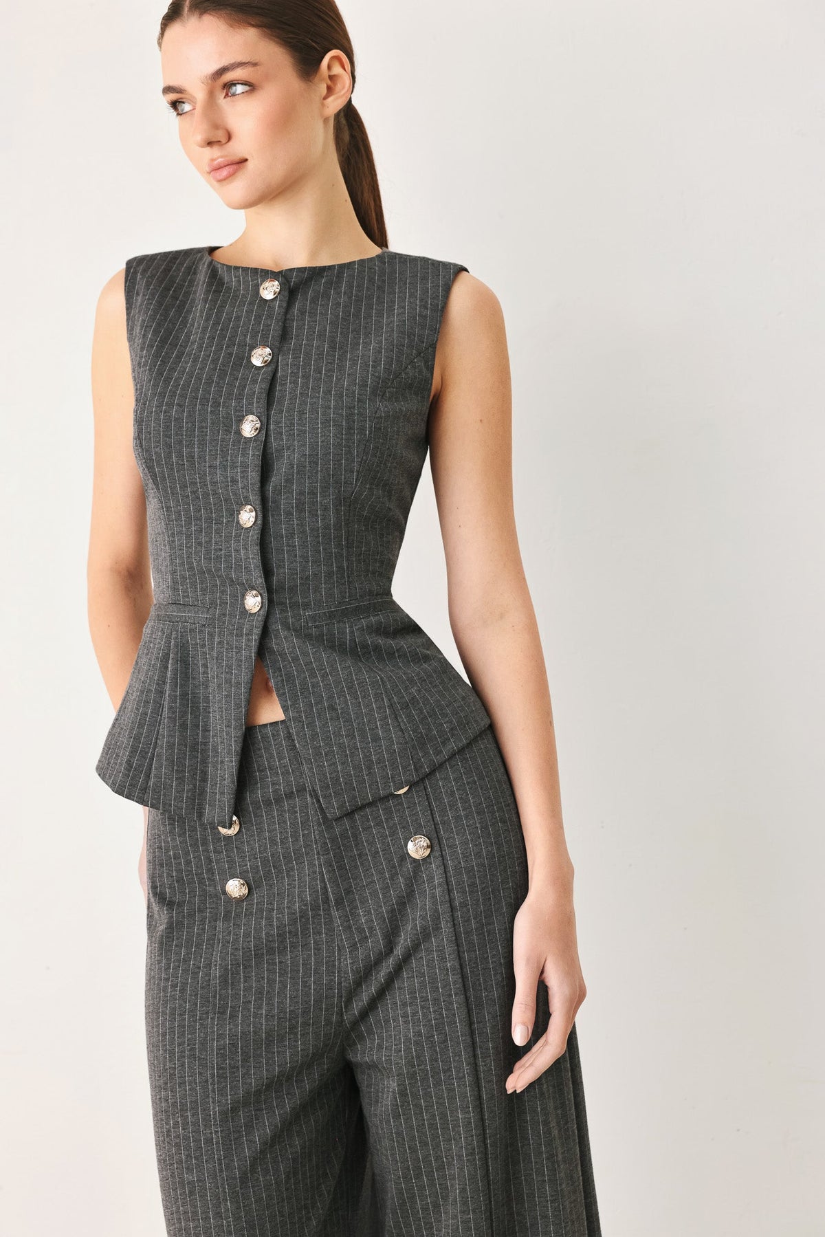 Modern Pinstripe Vest