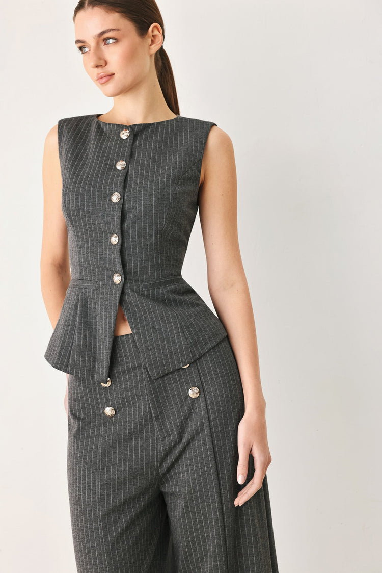 Modern Pinstripe Vest