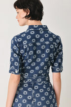 Sweet Daisy Woven Jacquard Denim Jacket