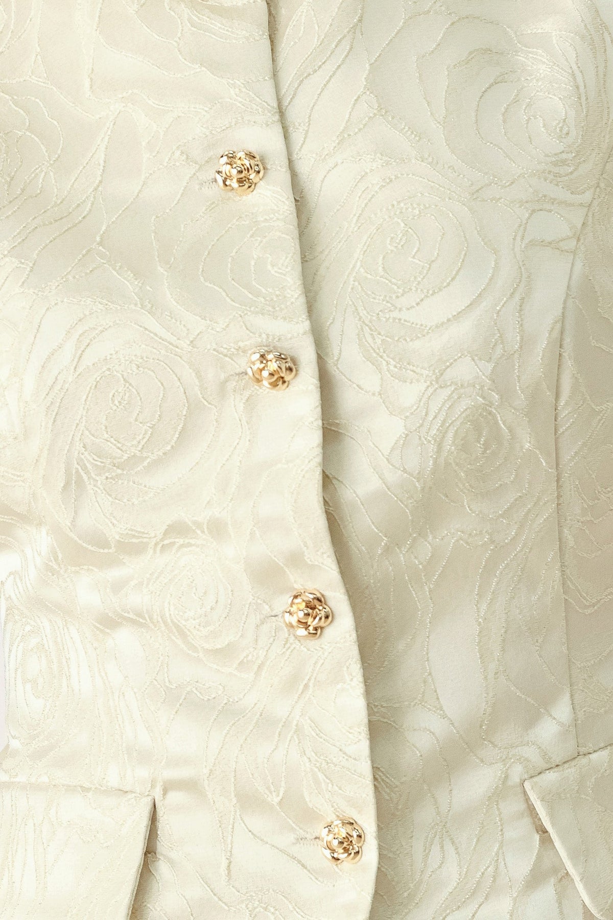 Marzipan Floral Jacquard Vest