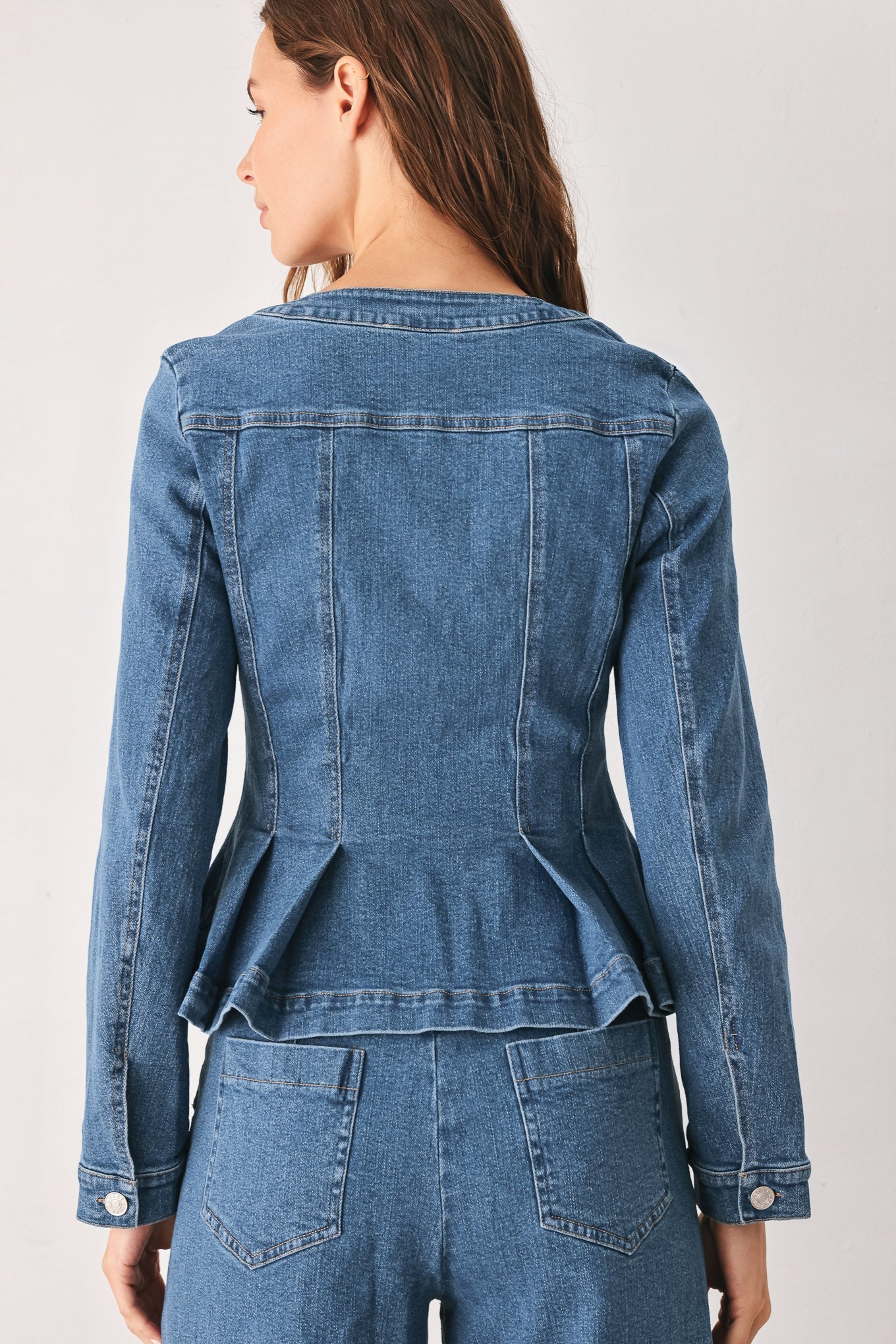 Briar Blue Flared Denim Jacket