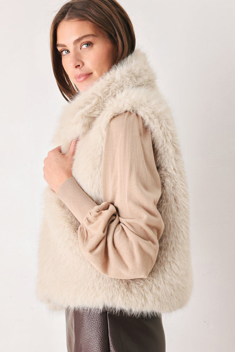 Cocoa Plush Faux Fur Vest
