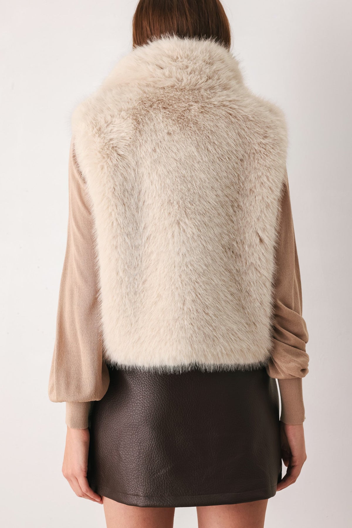 Cocoa Plush Faux Fur Vest
