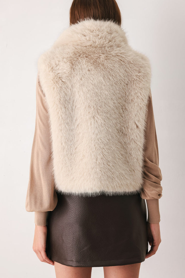 Cocoa Plush Faux Fur Vest