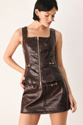 Wild at Heart Embossed Faux Leather Vest