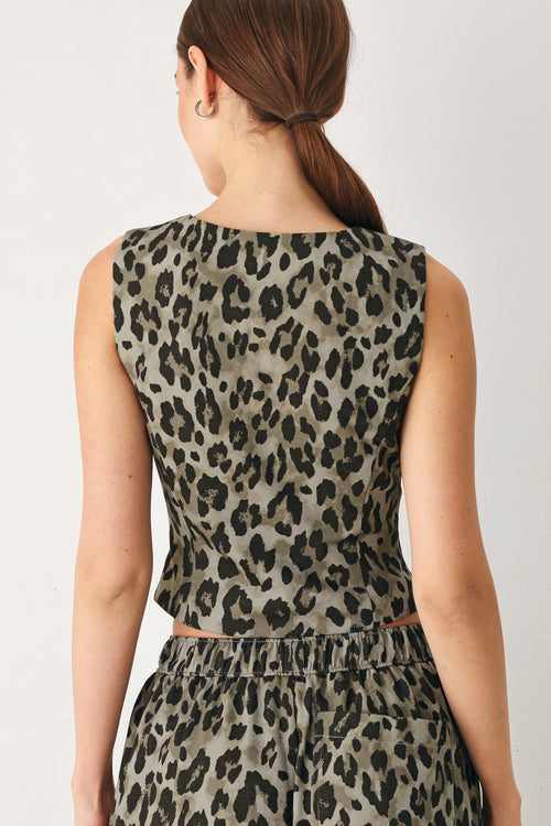 Leopard Luxe Printed Vest