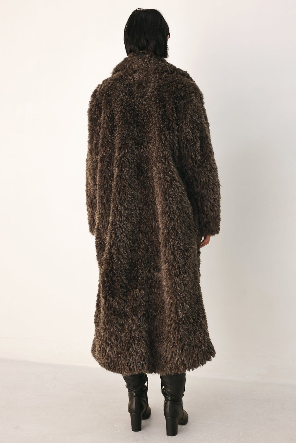 Cocoon Charm Brown Faux Fur Cropped Jacket