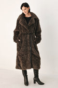 Cocoon Charm Brown Faux Fur Cropped Jacket
