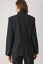 Command Noir Black Asymmetrical Military Jacket