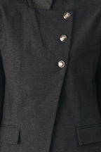 Command Noir Black Asymmetrical Military Jacket