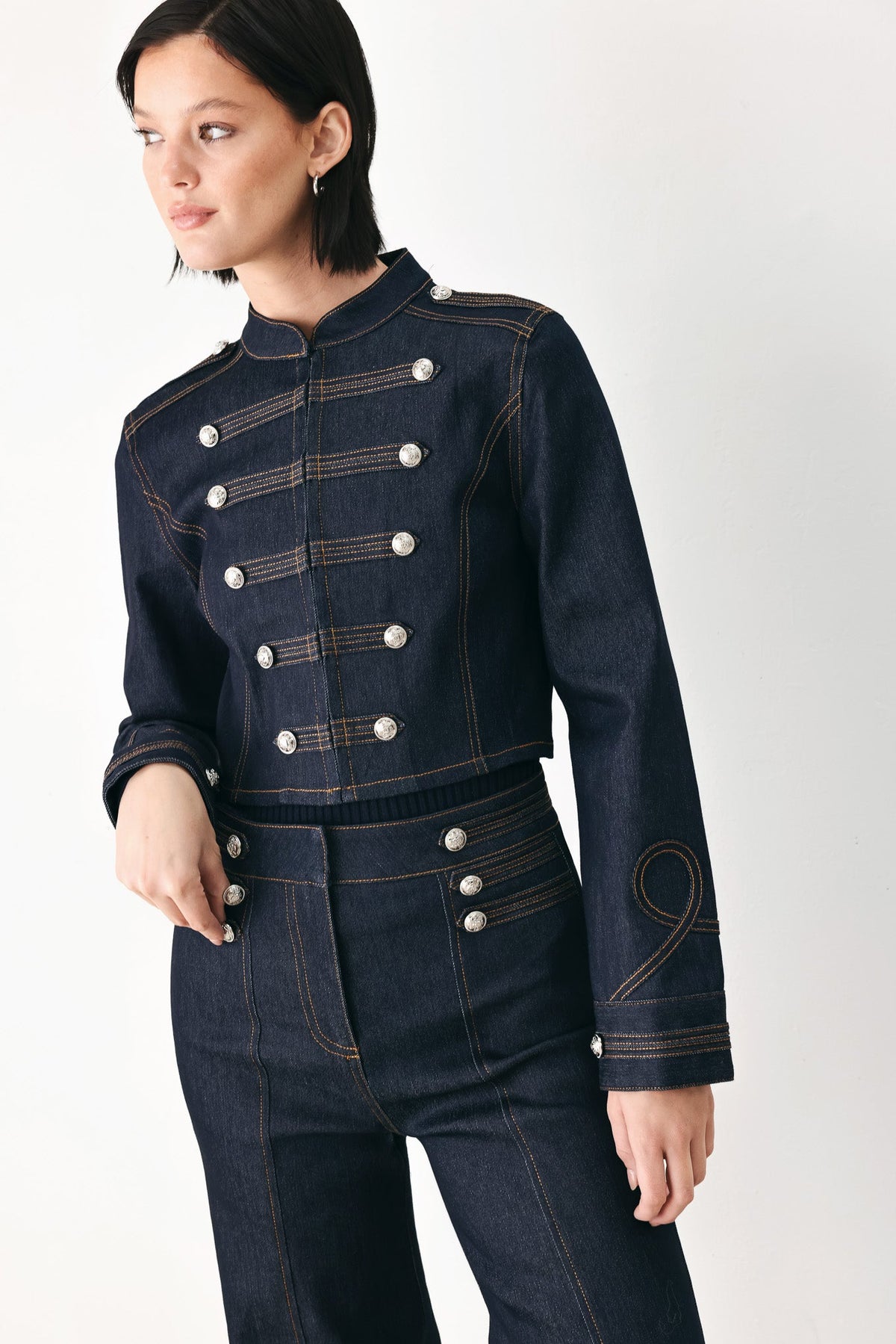 Midnight Commander Denim Military Jacket
