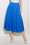 LIVE FOR US BLUE ORGANZA MIDI SKIRT