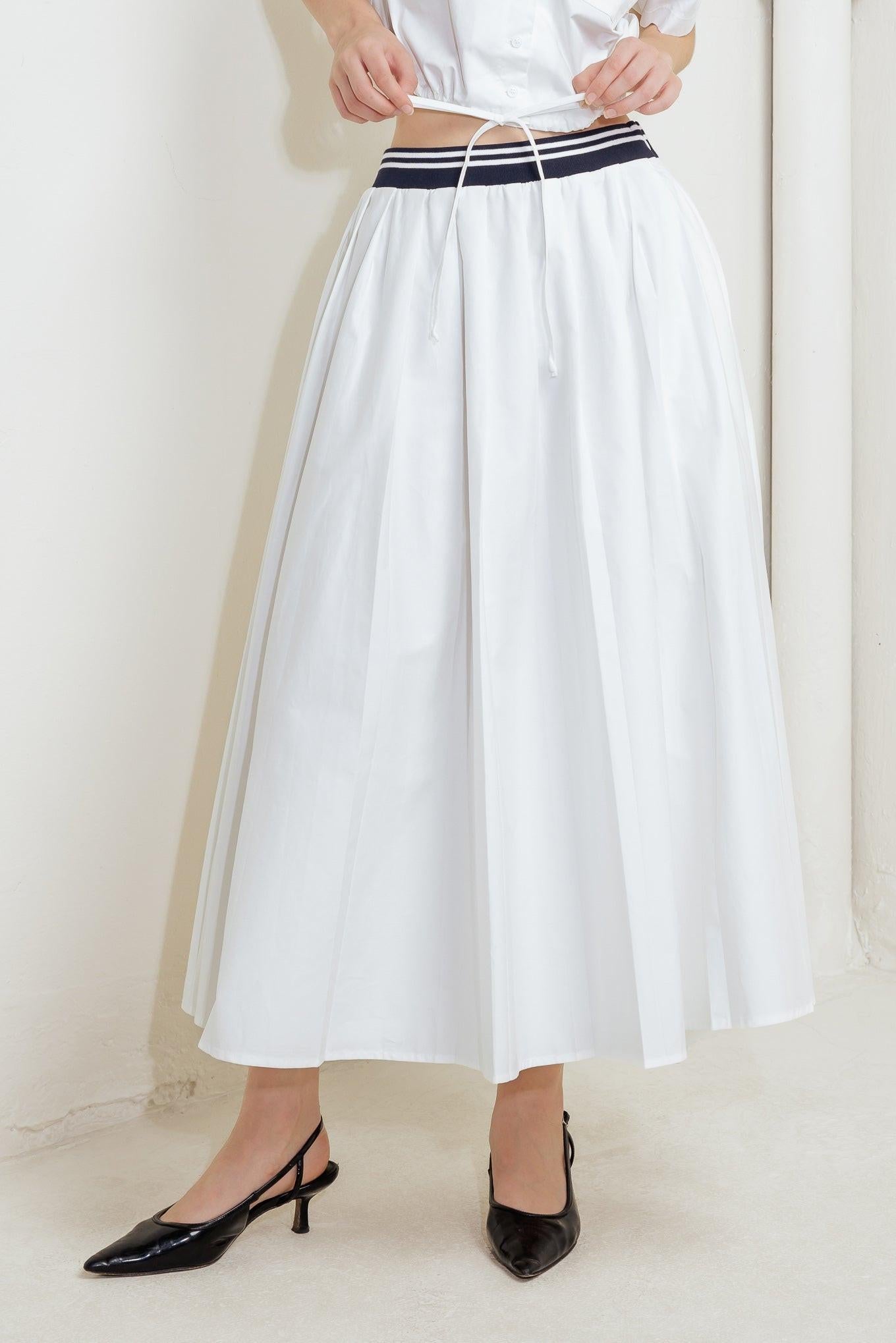 Coastal Collar Midi Skirt