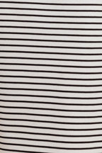 Classic striped midi skirt with front pocket & elasticized waist.