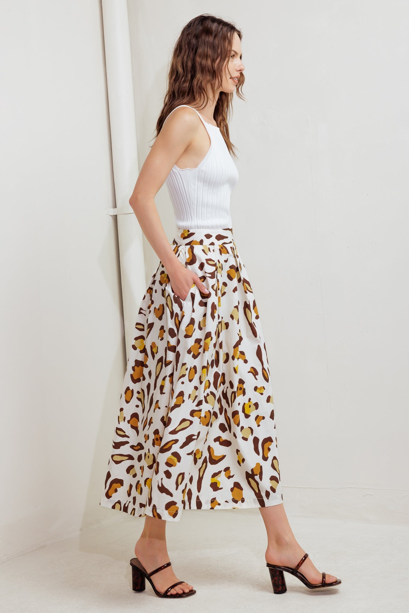 CITY JUNGLE WOVEN FULL SKIRT