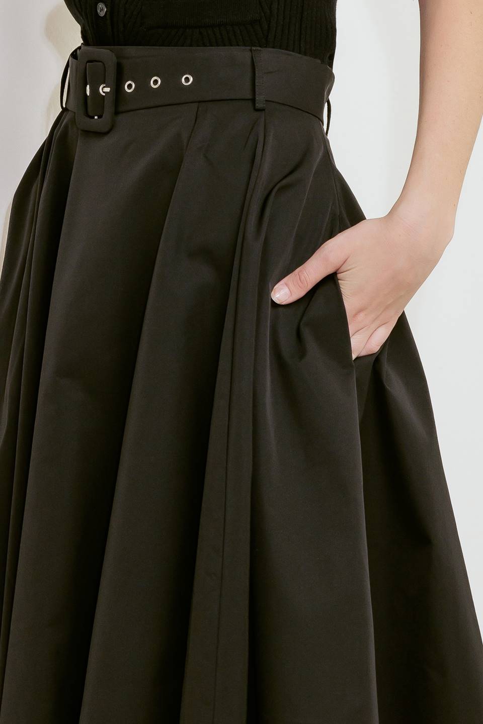 Rouge Allure Full Midi Skirt