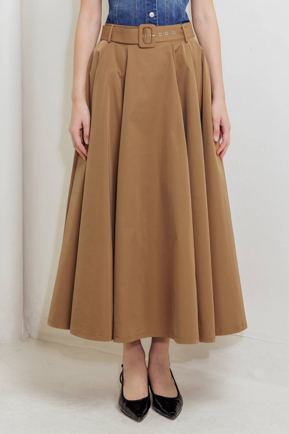 Rouge Allure Full Midi Skirt