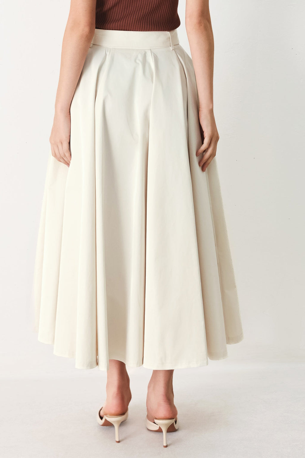Rouge Allure Full Midi Skirt