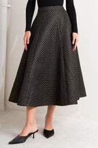 Evening Sculpt Metallic Circle Skirt
