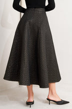 Evening Sculpt Metallic Circle Skirt