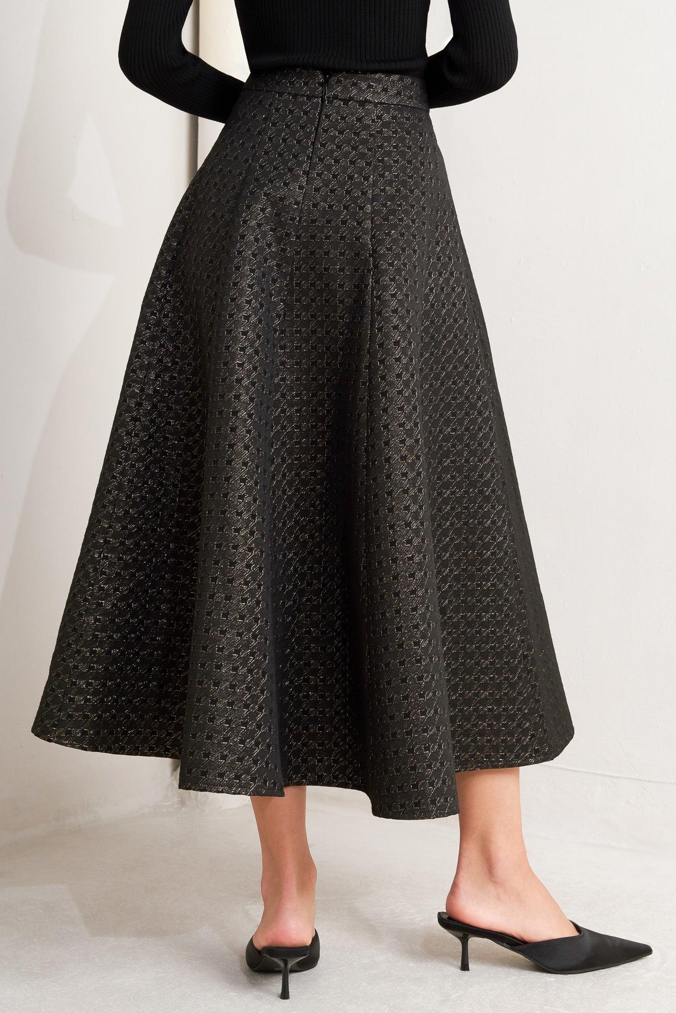 Evening Sculpt Metallic Circle Skirt