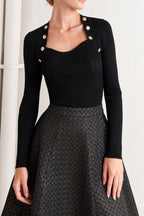 Evening Sculpt Metallic Circle Skirt