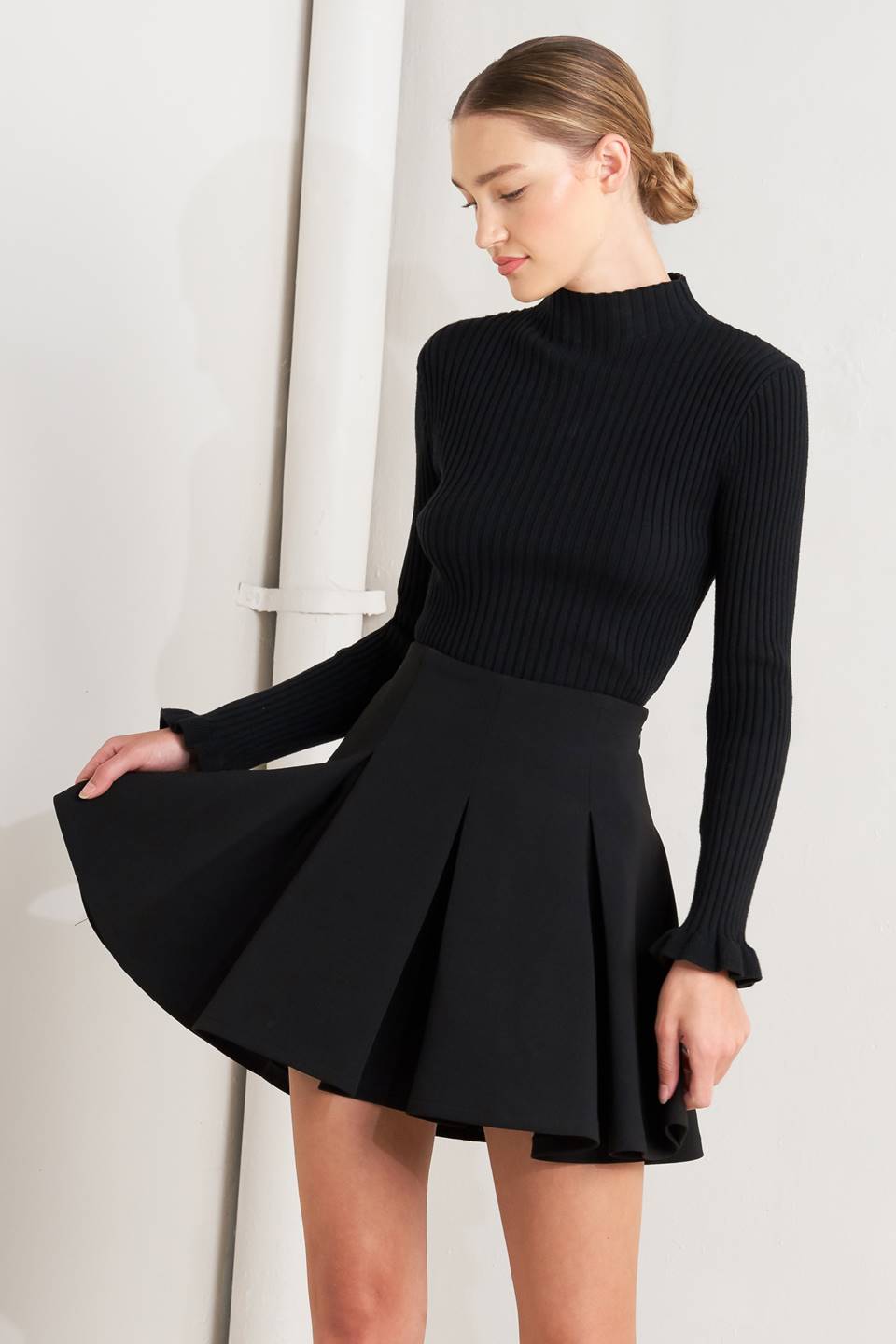 Night Shift Black Mini Skirt