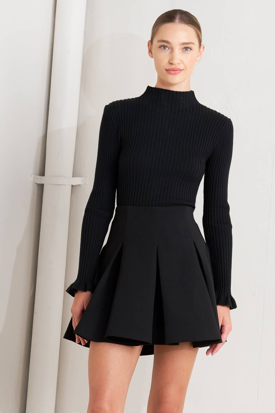 Night Shift Black Mini Skirt