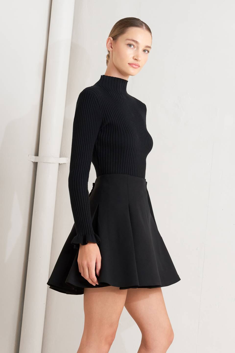 Night Shift Black Mini Skirt