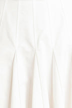 PALE FRAME WHITE WOVEN CIRCLE SKIRT