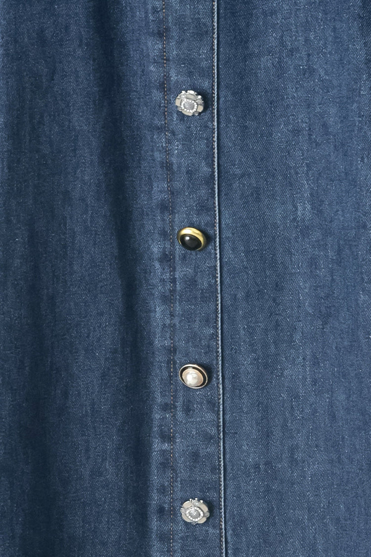 Sweet Talker Denim Circle Midi Skirt