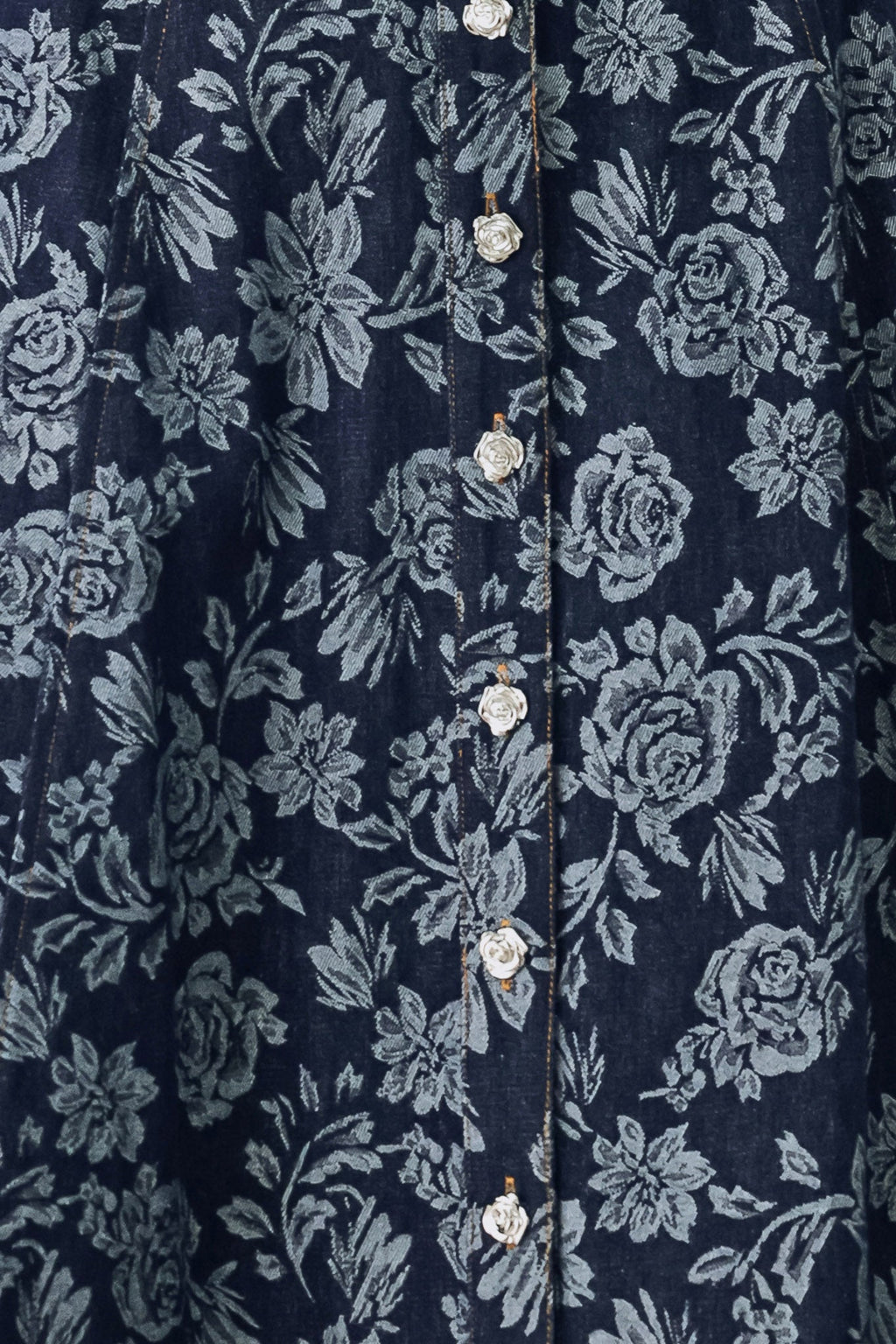 Rosette Floral Jacquard Full Skirt