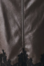 Lace After Dark Faux Leather Pencil Skirt