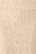 Champagne Whisper Sequin Eyelash Mesh Pencil Skirt